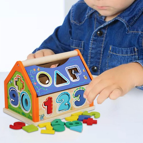 Wooden activity cube math - wooden,