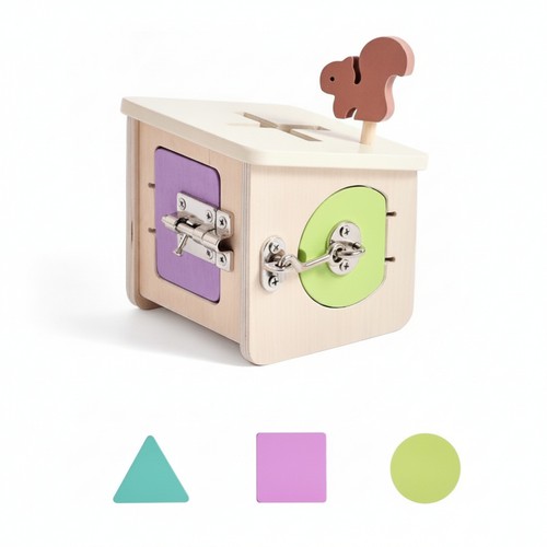 Wooden shape sorter cube - sorter,