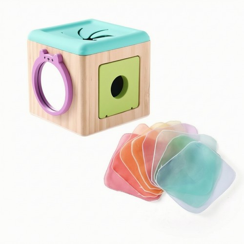 Shape sorting cube - sorting, wooden