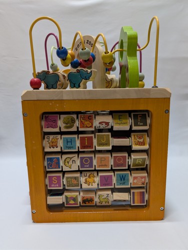 Wooden activity cube zany - wooden,