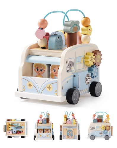 Wooden activity cube - activity,