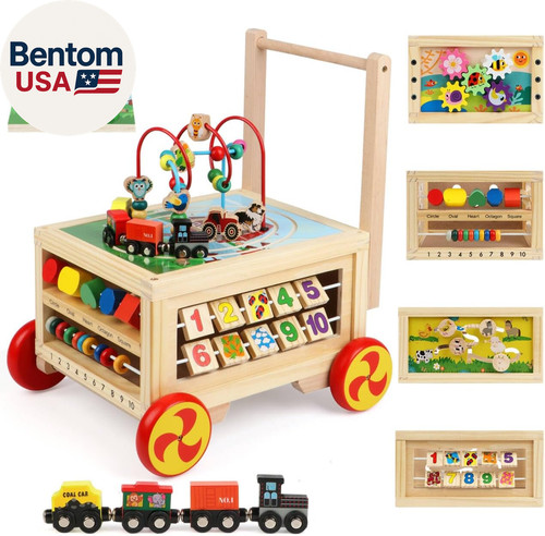 Wooden activity cube 1 - cube, 7-in-1