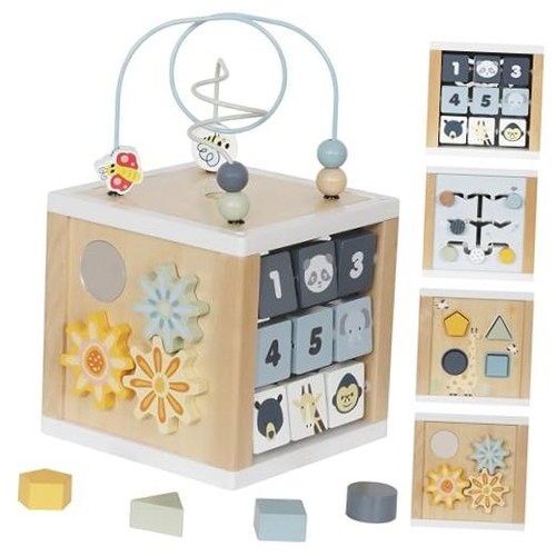 Wooden activity cube - activity, cube,