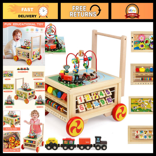 Wooden activity cube - activity,