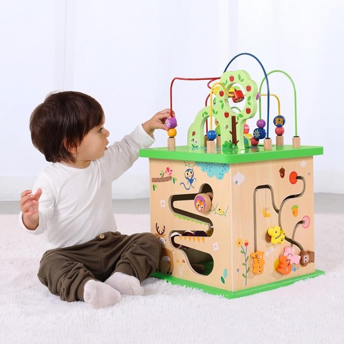 Wooden activity cube - 1,