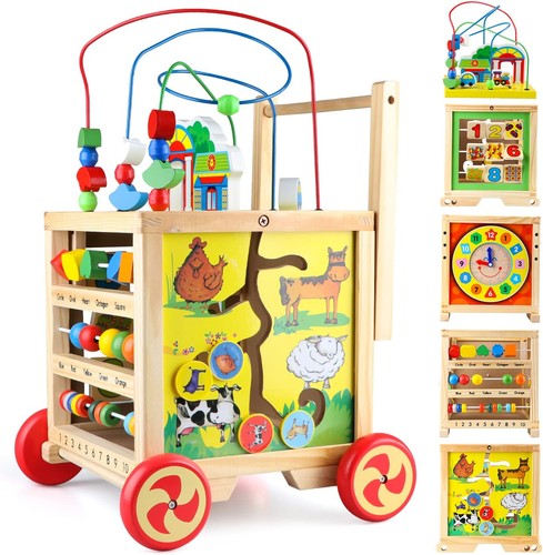 Wooden activity cube 1 - wooden,