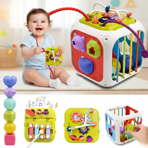 Baby activity cube shape - baby,