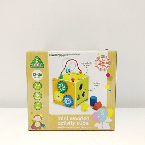 Elc wooden mini activity cube - elc,